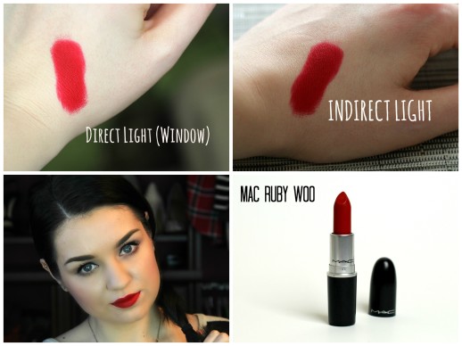 MAC Ruby Woo swatch and review