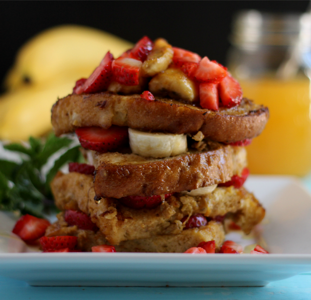 Banana & Strawberry French Toast Recipe