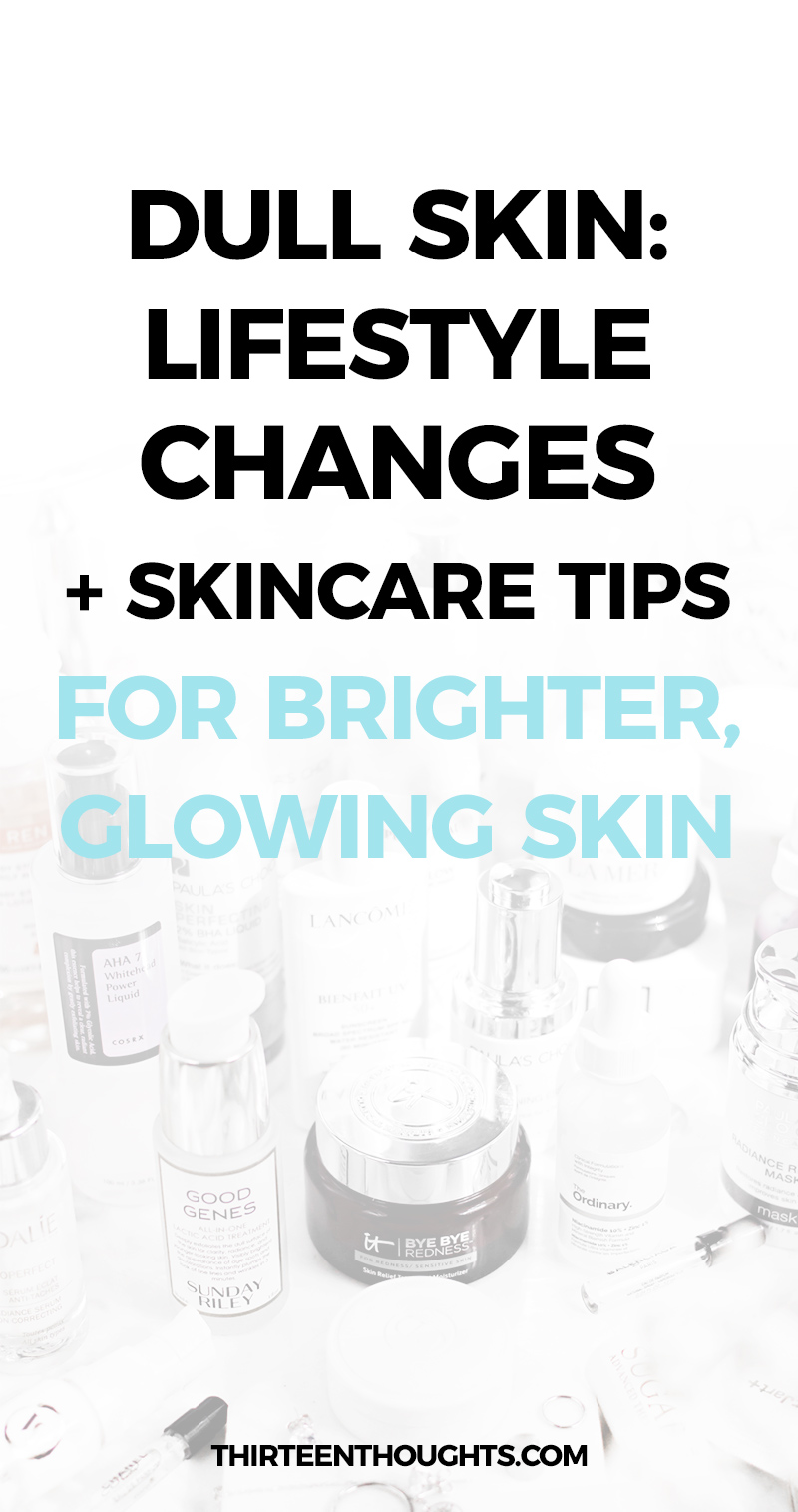 Reviving Dull Skin: Lifestyle Changes + Skincare Tips. Dryness and/or dehydration are usually some of the first things you notice when your skin suddenly turns dull. Your skin lacks color and radiance and just looks kind of... tired. #beauty #skincare #beautyproducts #dullskin