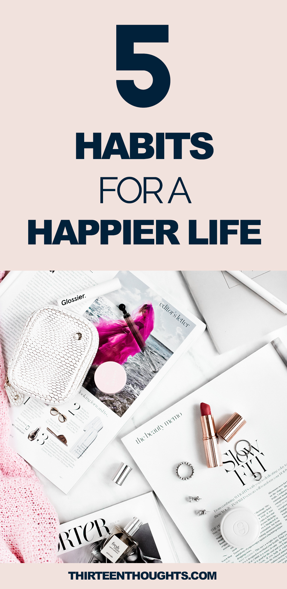 5 Habits for a Happier Life. In life, there are often so many ups and downs, sometimes it's hard to keep up. Your mood can change within seconds. #happiness #growth #selfgrowth
